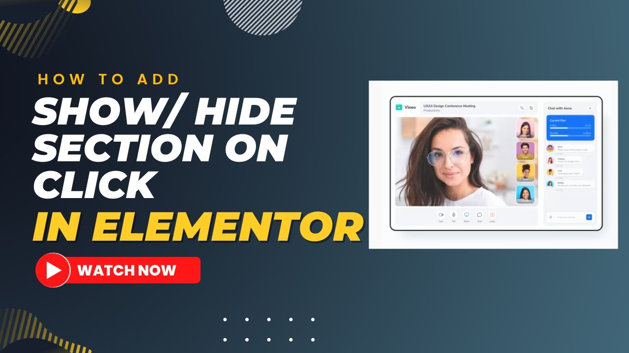 Как добавить отображение/скрытие любого раздела по клику в Elementor 2022 | WordPress Tutorial 2022