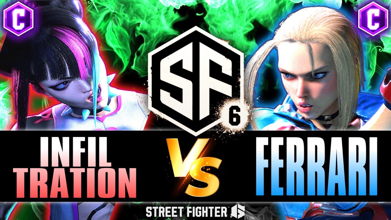 スト6 🆚 Infiltration (ジュリ) vs Ferrari (キャミィ) | Infiltration (Juri) vs Ferrari (Cammy) 🆚 SF6