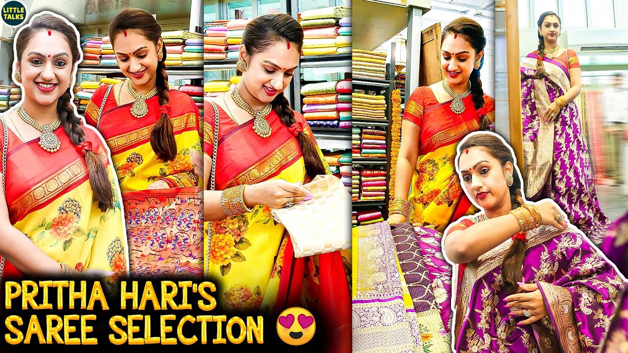Pritha Hari இப்படிதான் Saree Select பண்ணுவாங்களா 😍 | Pritha Hari's Saree Selection Video | Kankatala