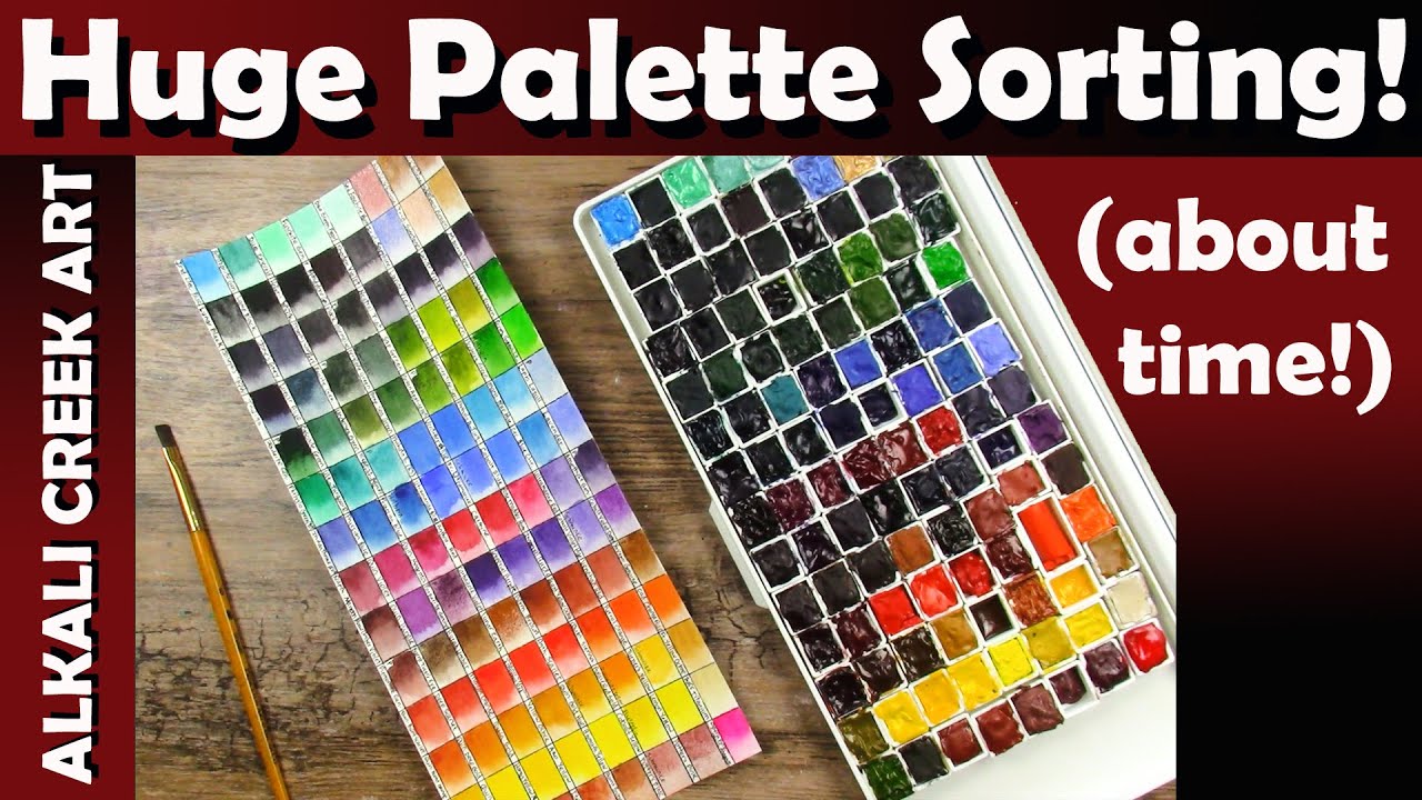 ORGANIZING and SWATCHING a HUGE Watercolor Palette | What Can We Create In The Future With This?