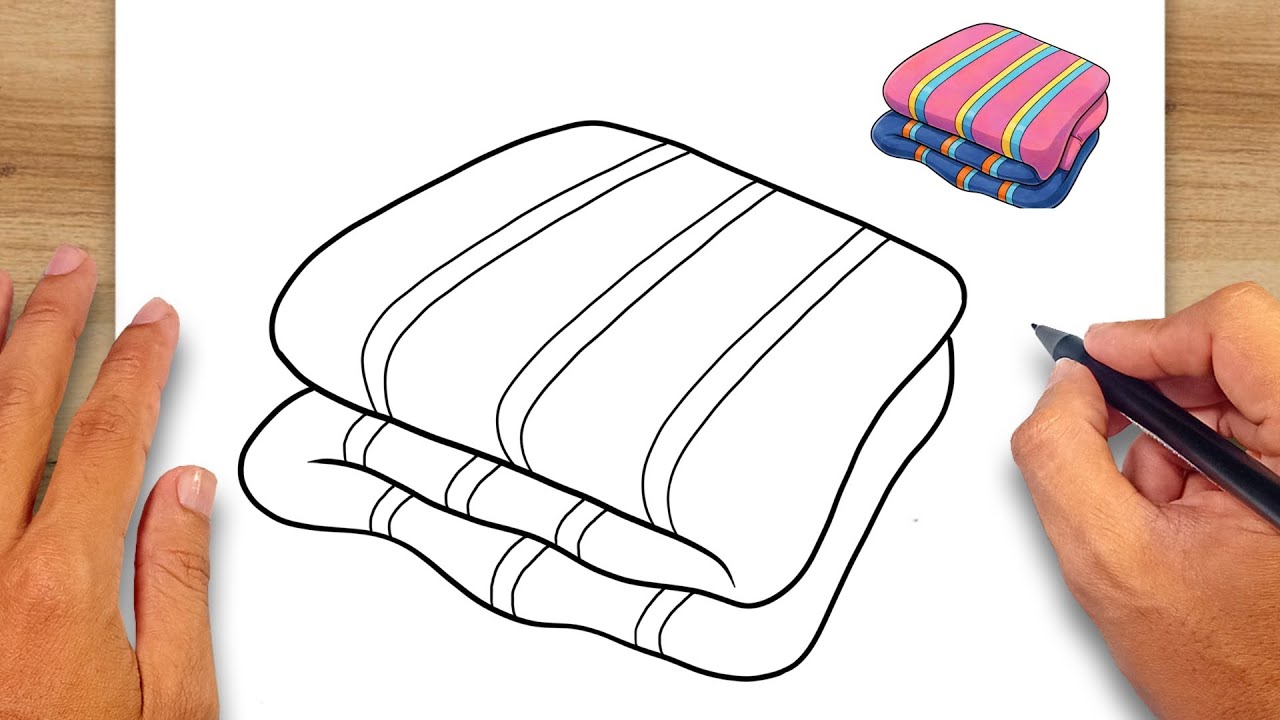 How to draw Blanket - Easy Drawing for Kids & Beginners