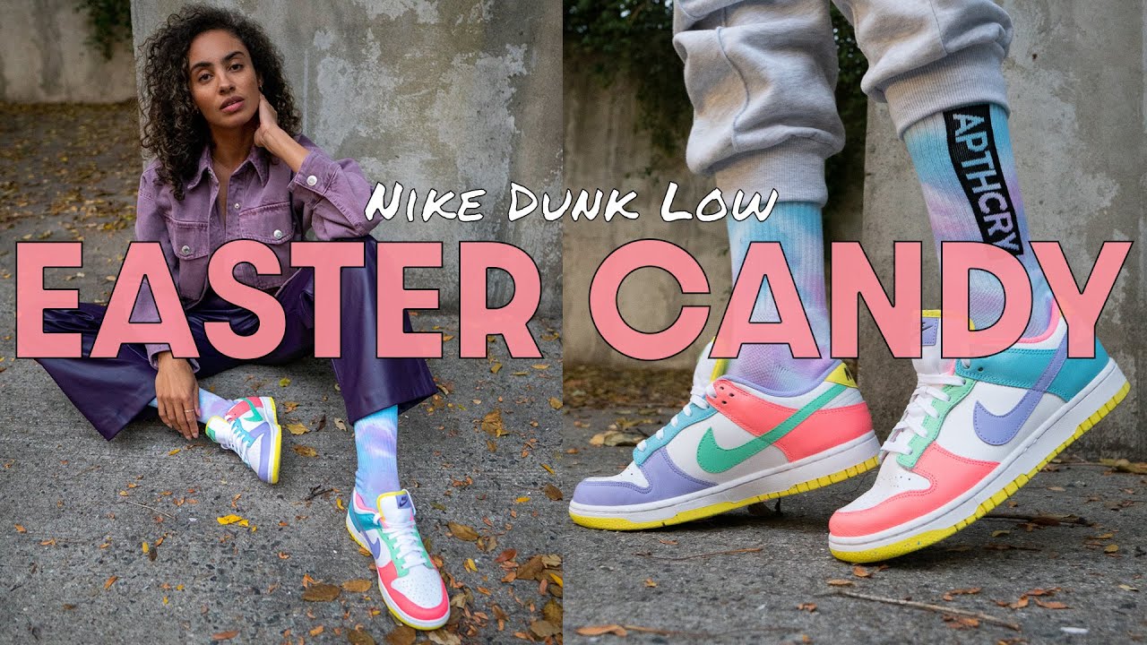 THE BRIGHTEST DUNK, EVER?  NIKE DUNK LOW EASTER CANDY ON FOOT REVIEW and HOW TO STYLE