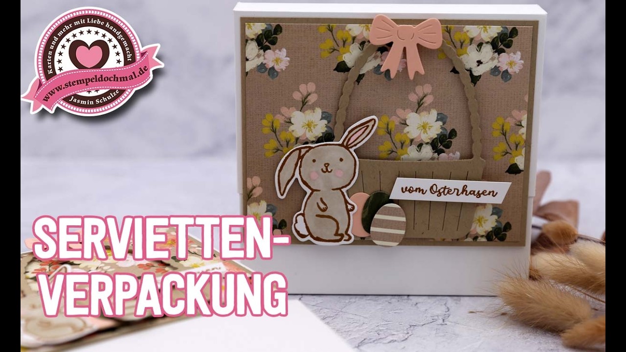 Servietten-Verpackung | Österliche Verpackung für kleine Servietten