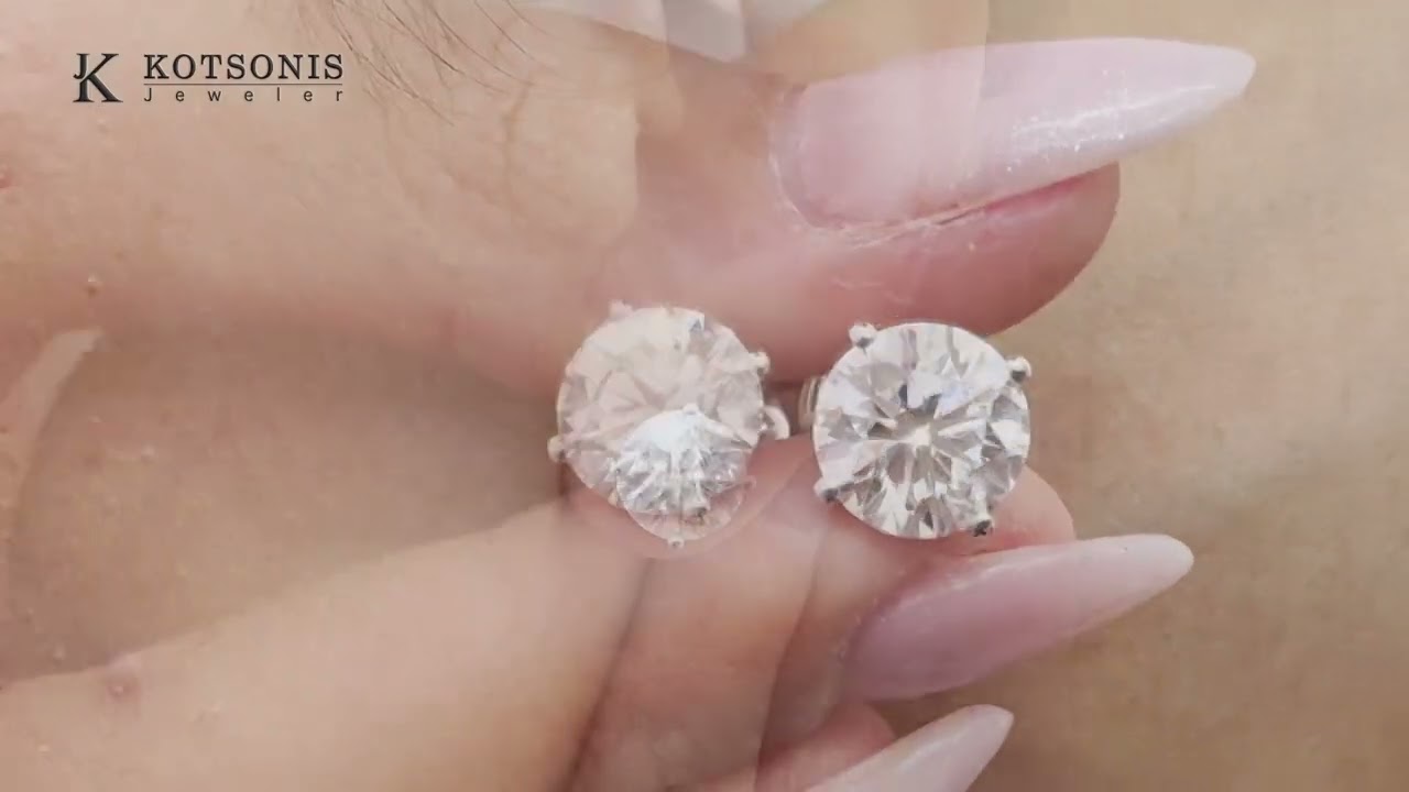Σκουλαρίκια Μονόπετρα με Lab Grown Diamonds Λευκόχρυσος K18 SKU: 79324