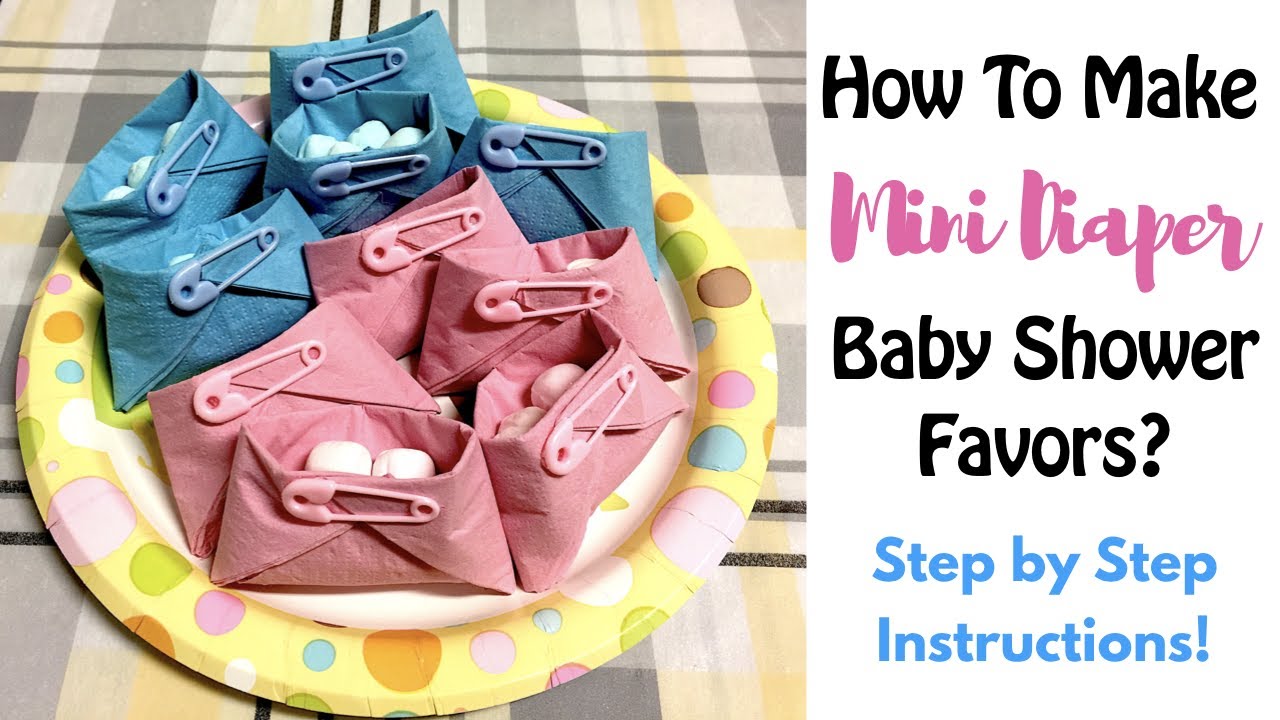 How To Make Mini Diaper Baby Shower Favors 🎈🎈🎉🎉