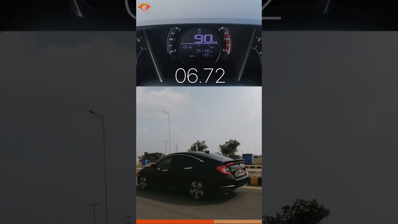 🔥 0-100 KM/H Acceleration of Honda Civic X RS  1.5 Turbo