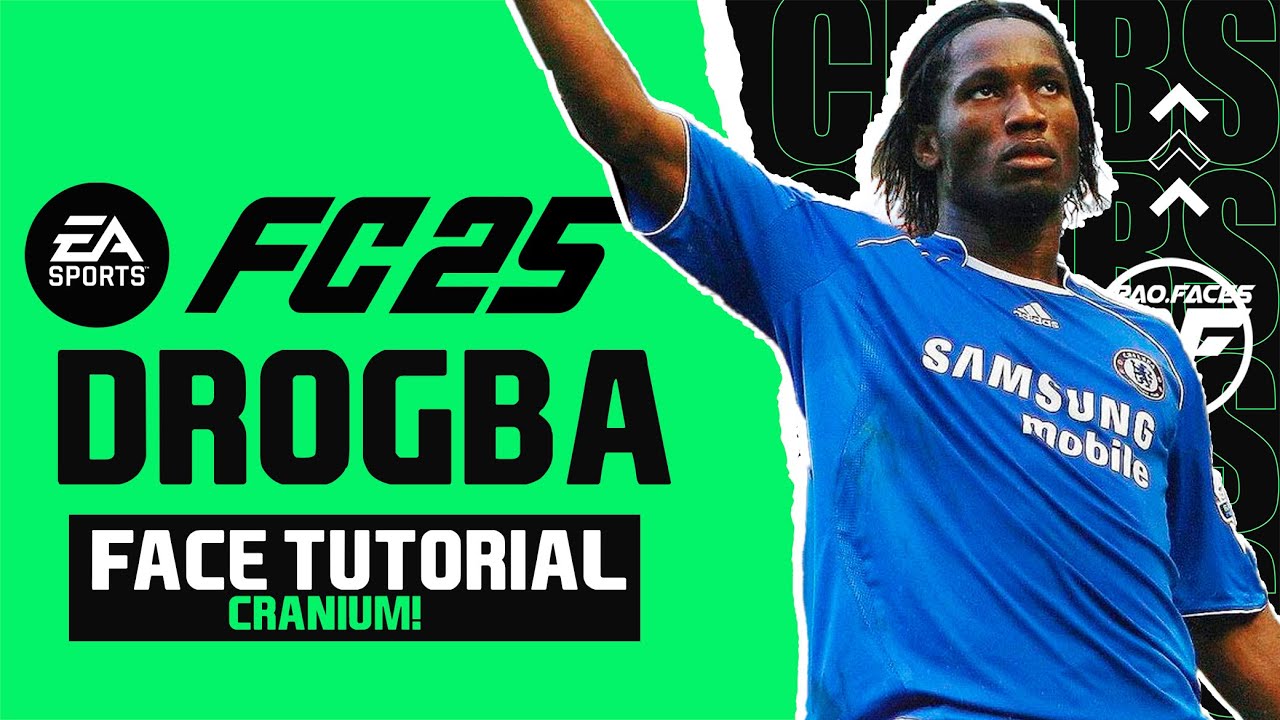 EA FC 25 DIDIER DROGBA FACE CRANIUM-  Pro Clubs Face Creation - CAREER MODE - LOOKALIKE ICONS