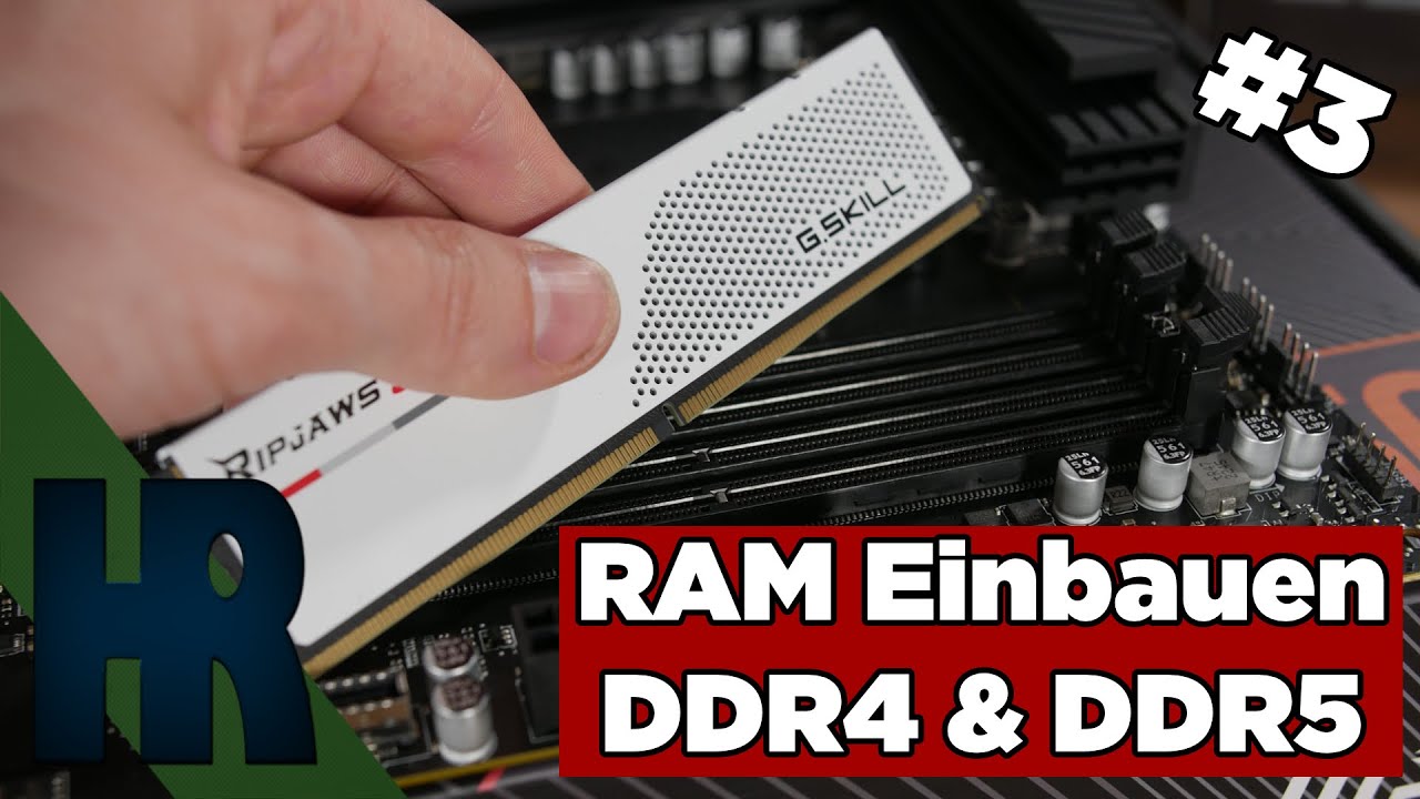 Arbeitsspeicher RAM Einbauen DDR4 DDR5 aufr&uuml;sten Deutsch PC Bauen 2023 Part #3