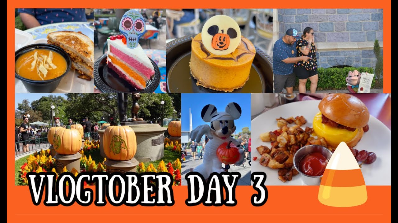 VLOGTOBER 2021 DAY 3 - BREAKFAST AT CARNATION CAFE & TRYING HALLOWEEN TIME FOOD AT DISNEYLAND!