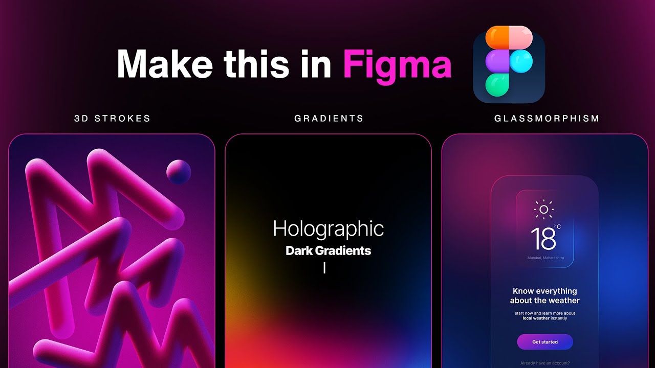 Создайте 03 идеи современного дизайна в Figma | Изучите Figma на хинди