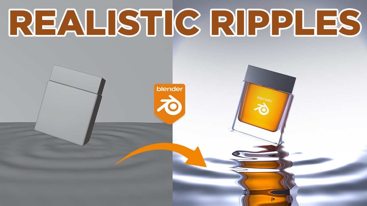 Realistic Water Ripple in Blender || Deepak Graphics