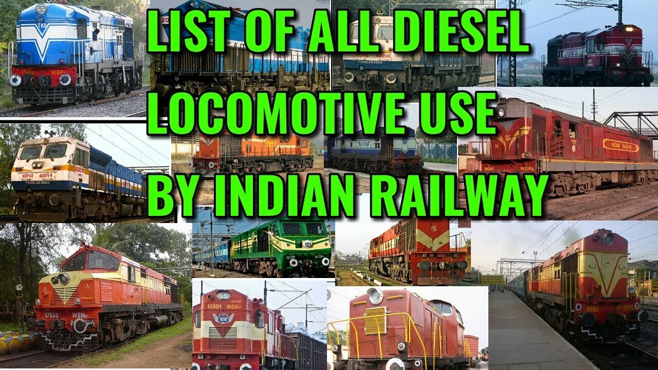 list of all diesel locomotive use by indian railway