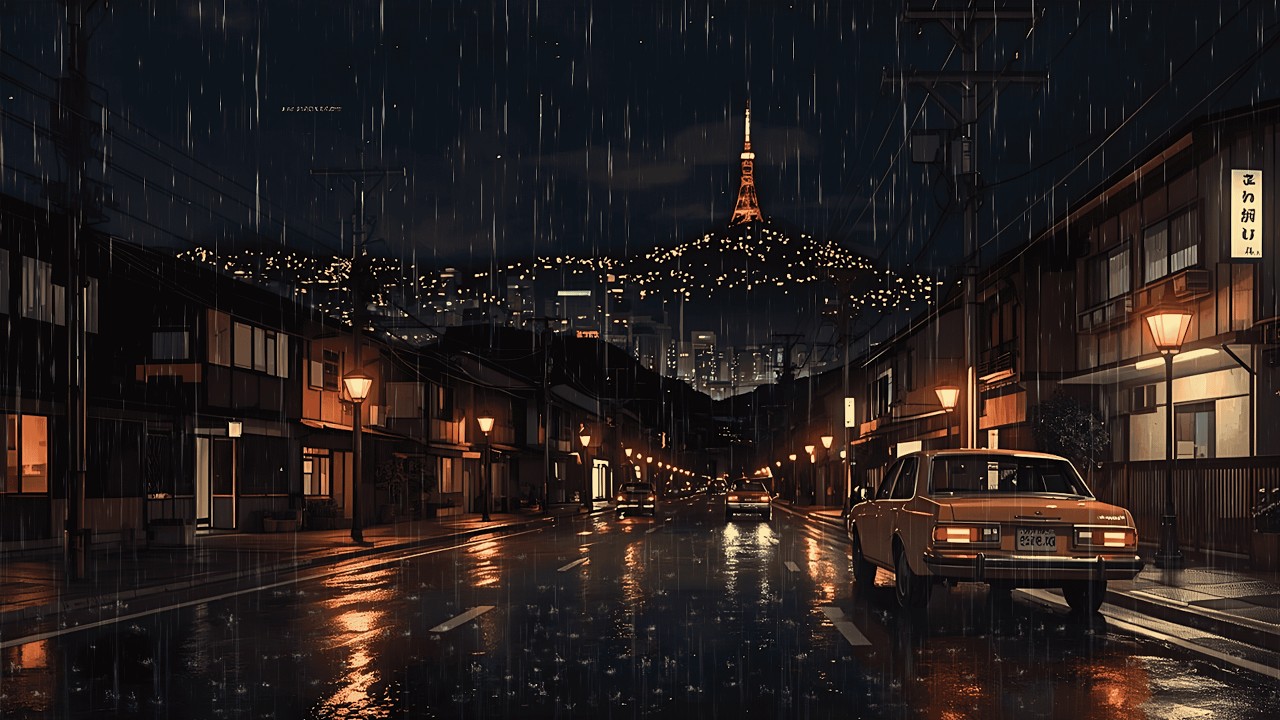 Rainy Tokyo Streets 🌧️ Cozy Night Lofi for Focus