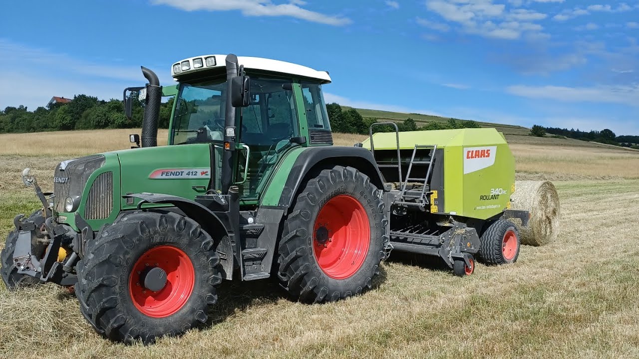 Ballen pressen mit Fendt Vario 412 /Cabview