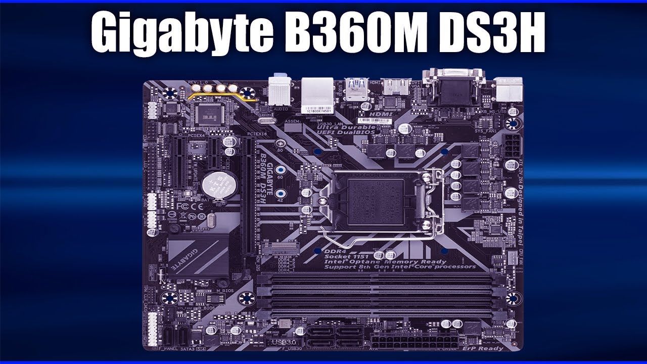 Материнская плата Gigabyte B360M DS3H