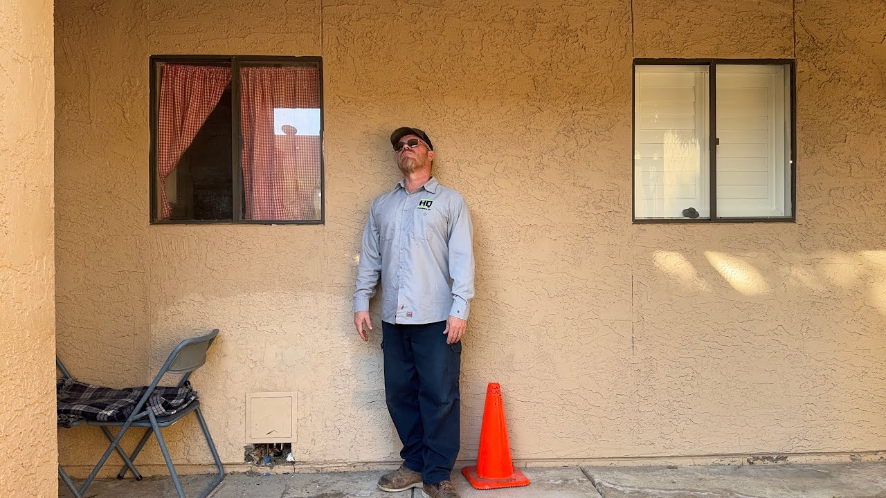 HQ Plumbing &Air Money fixes a leak in the wall at apartments!!