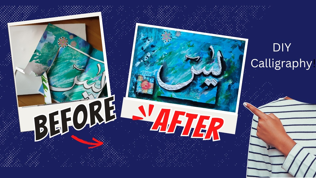 DIY Arabic Calligraphy with Old Calendar | No Skill Needed every one can do it