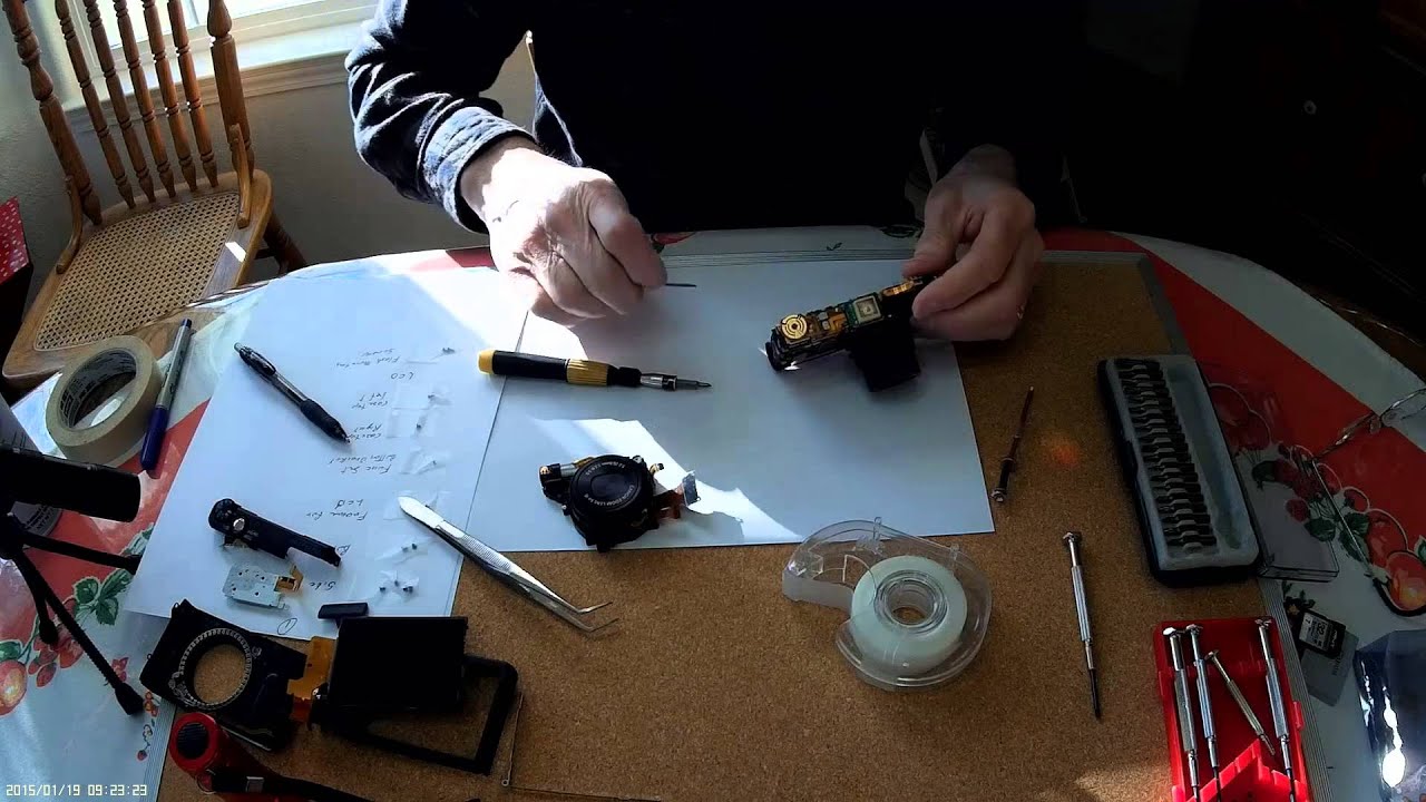 How to replace a Canon Powershot S100 lens after a 