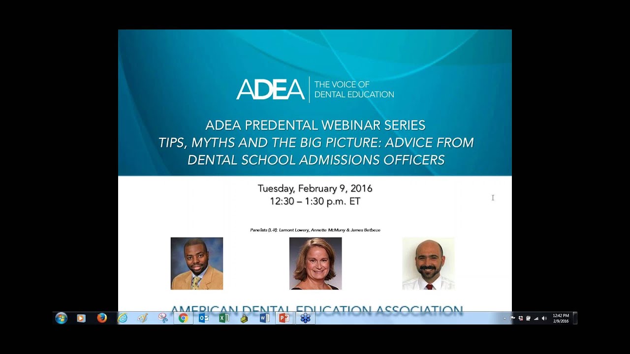 Tips, Myths and the Big Picture: Advice from Dental School Admissions Officers