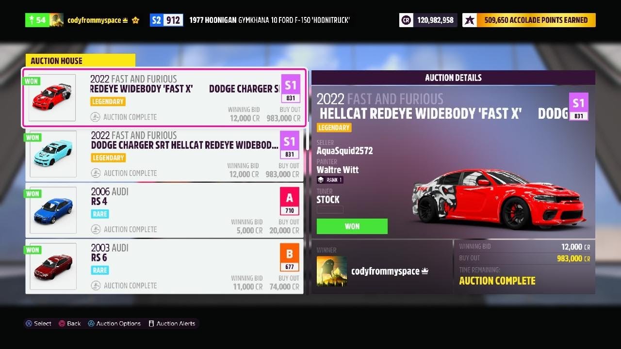 Forza Horizon 5_winning in the auction house 