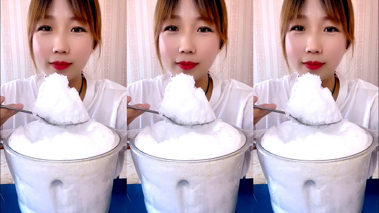 ASMR WHITE ICE EATING / ICE EATING