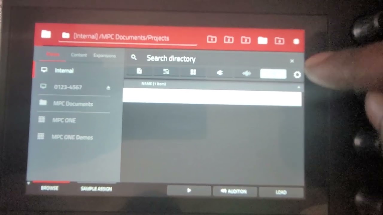 How to Delete Program Files on MPC One with 2.10 firmware