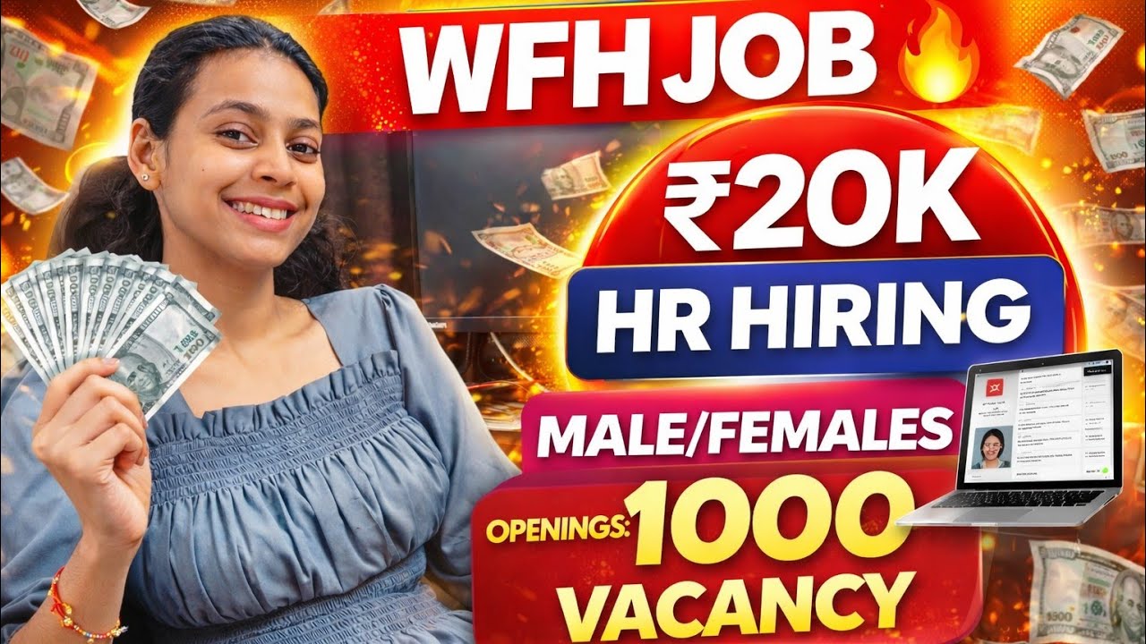 WFH HR Recruiter Job 🔥 ₹20K Salary 💰 Male/Females | Freshers Apply Now Hurry 😱 Limited Hiring