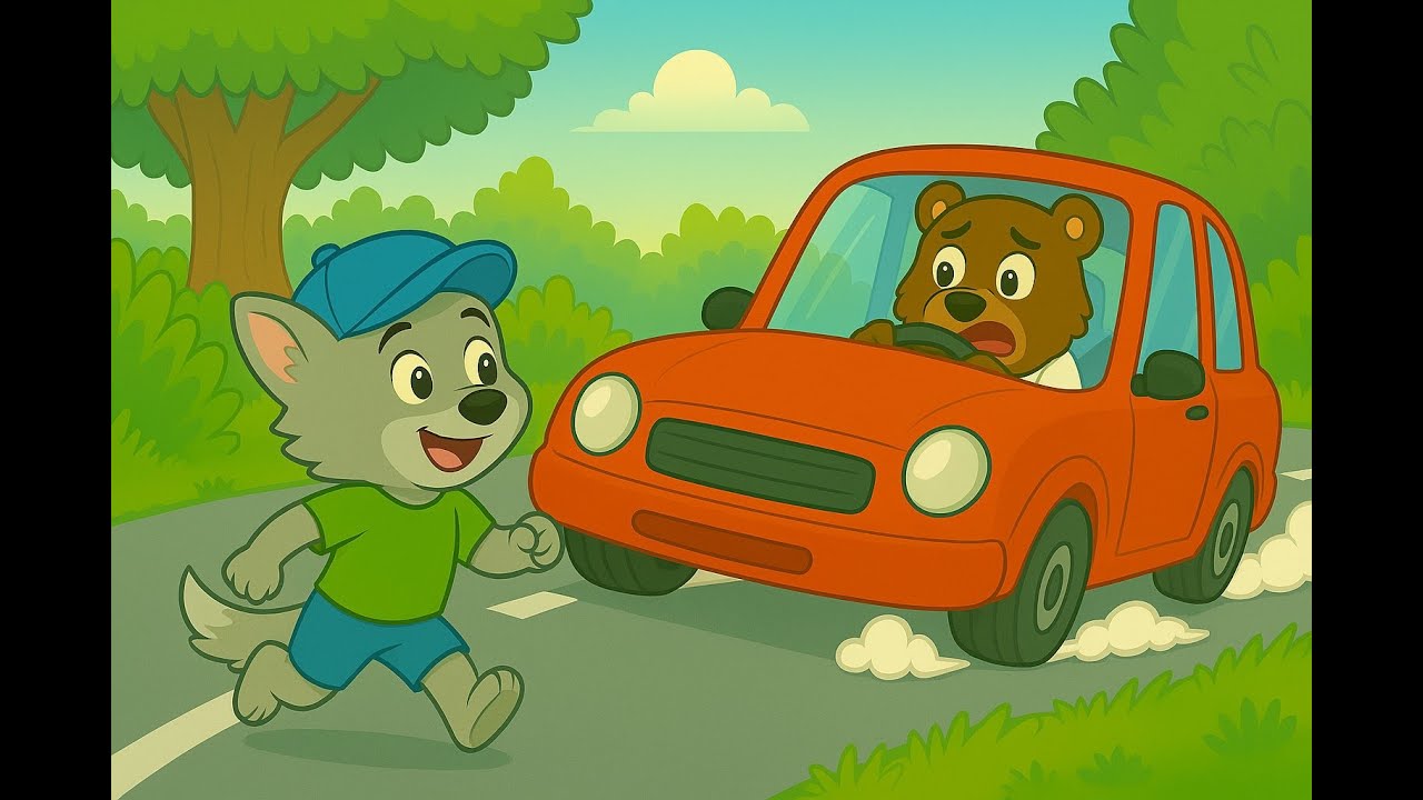Обережно! Автомобіль!  🚗🌳| Повчальна казка про важливе правило дорожнього руху