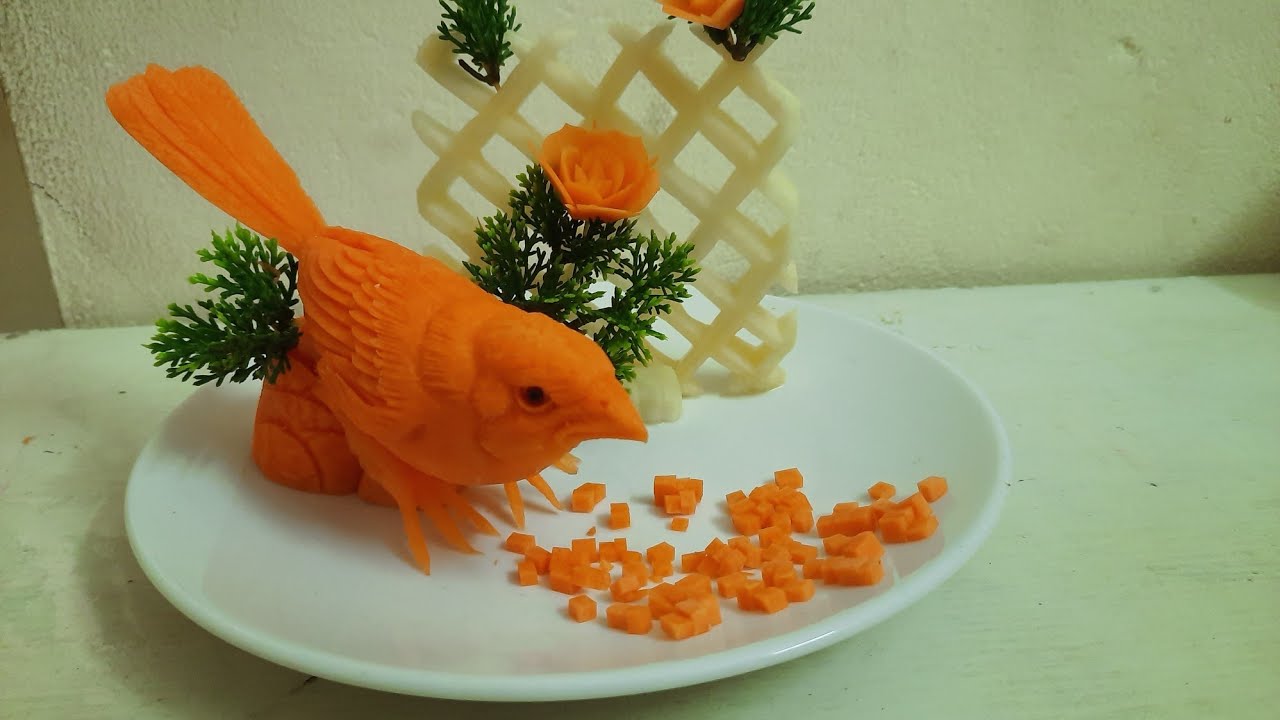 Tỉa chim từ cà rốt tỉa chim từ cà rốt/Trim the bird from carrots