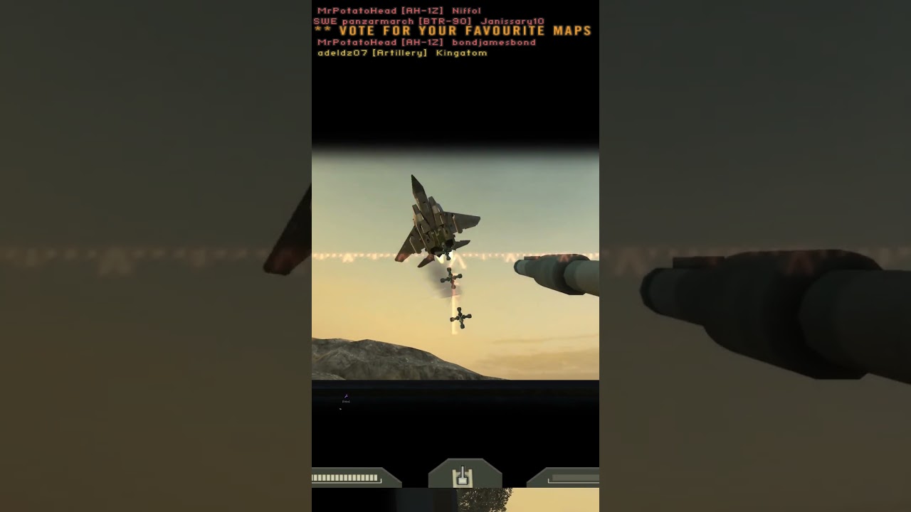 Battlefield 2 - Throwing tank shells at air vehicles to see what sticks #bf2 #battlefieldtrickshots