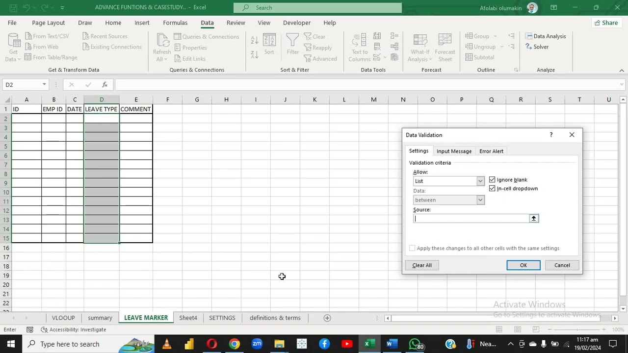 How to Build Employee Leave Tracker in Excel from Scratch | Step-by-Step for Beginners
