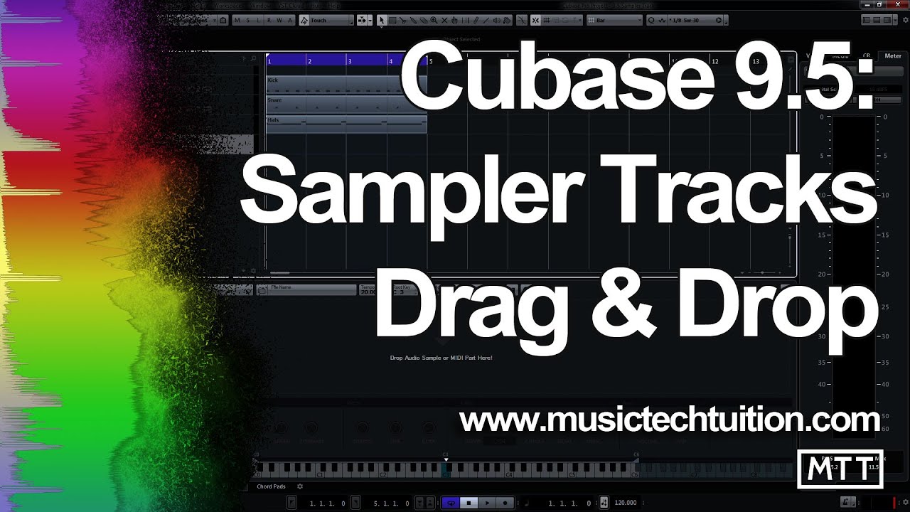Cubase 9.5: Sampler Track - Drag and Drop