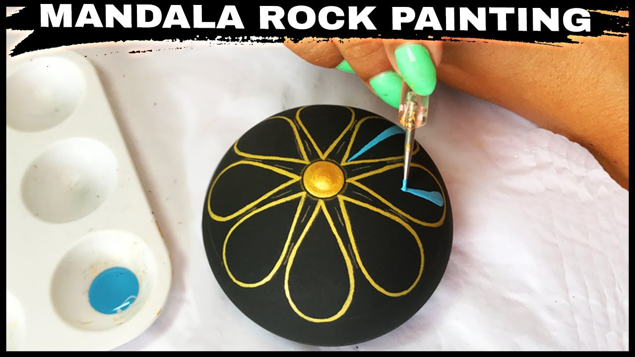 Mandala Dot Painting How To Paint Stones Rocks Dotting Artist Tutorial Art Mandalas #mandala #art