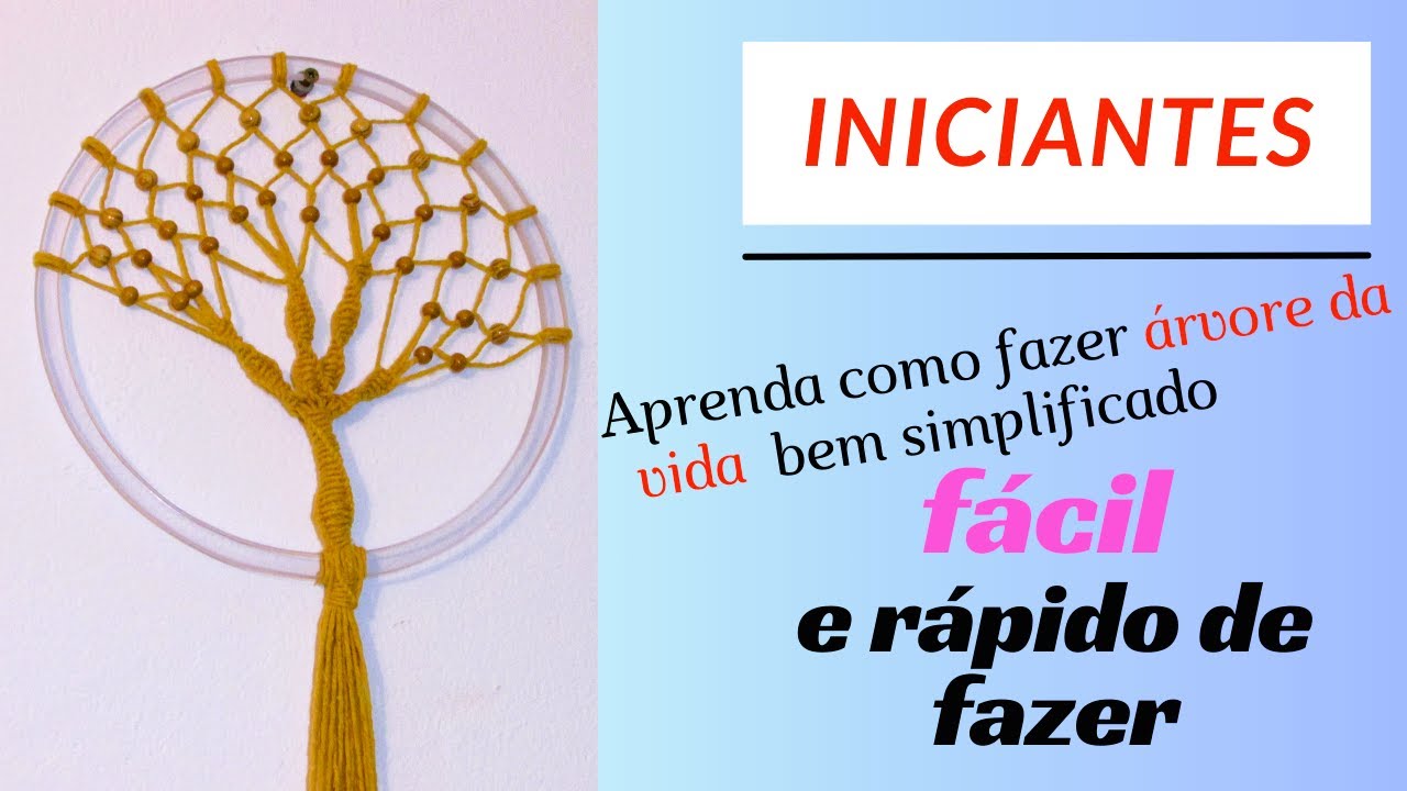 Macramê passo a passo como fazer árvore da vida, INICIANTES @JorgeBonetti