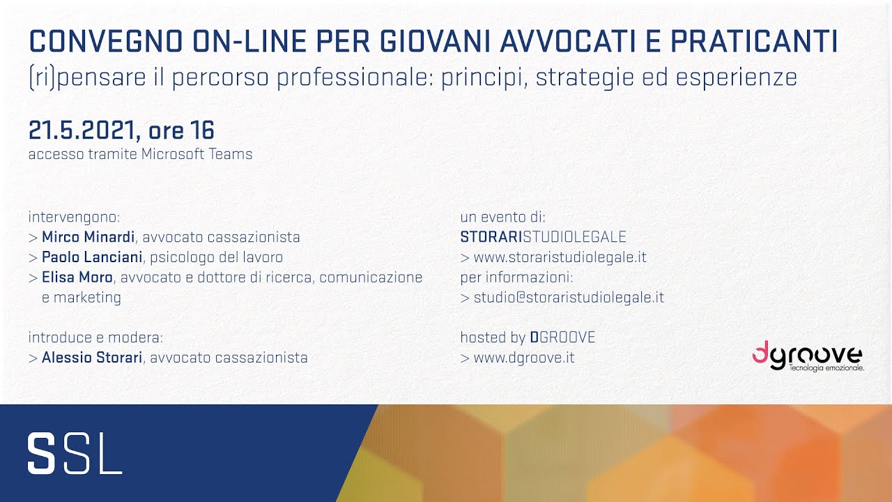CONVEGNO PER GIOVANI AVVOCATI E PRATICANTI | LE SPECIALIZZAZIONI SONO UTILI AI GIOVANI? | M. MINARDI