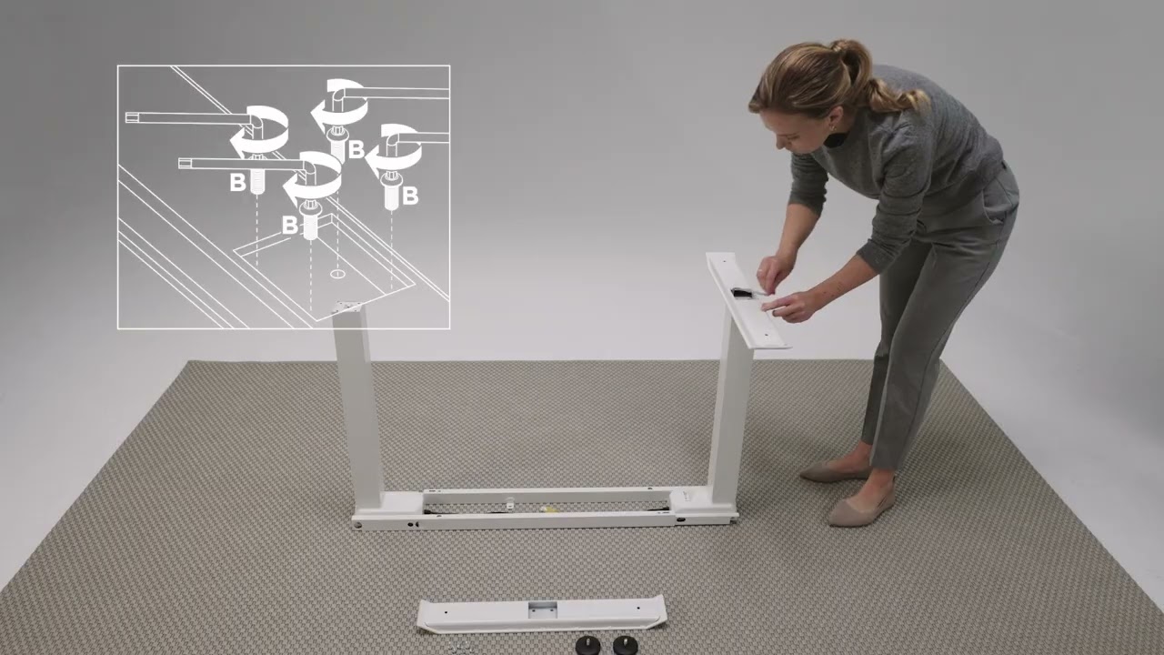 Zusammenbau der Desktronic HomeOne H&ouml;henverstellbaren Schreibtische.