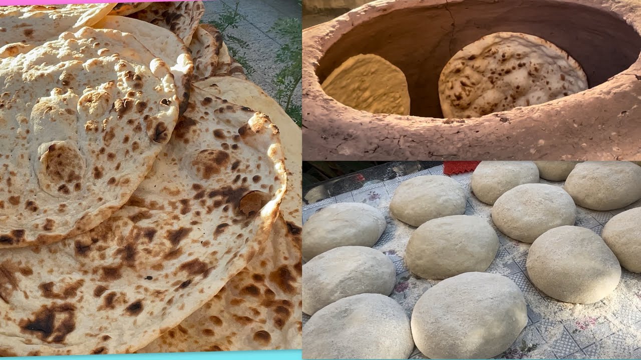 طريقة العجن والخبز بالتنور الطين _ تنور يشتغل على الغاز وليس الحطب _نون تندورى_ #خبز _#تنور _#الطين