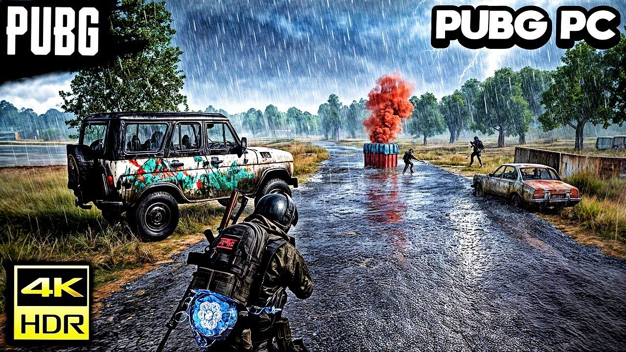 PUBG PC pero el CLIMA LLUVIA en TAEGO esta EPICO! 😍 Estos GRAFICOS SE VEN BRUTALES