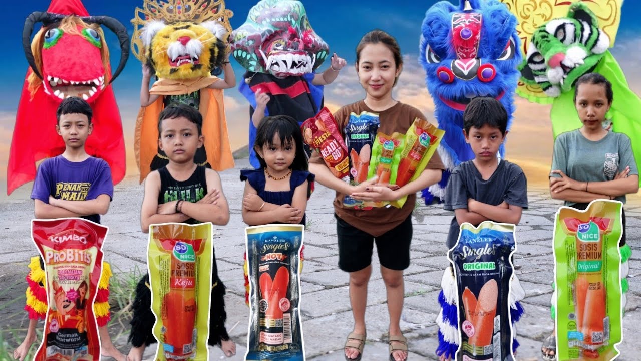 KAK RAKEL BAGI_BAGI SOSIS BARONGAN DAN SEMUA B0C1L JADI BARONGAN SEMUA