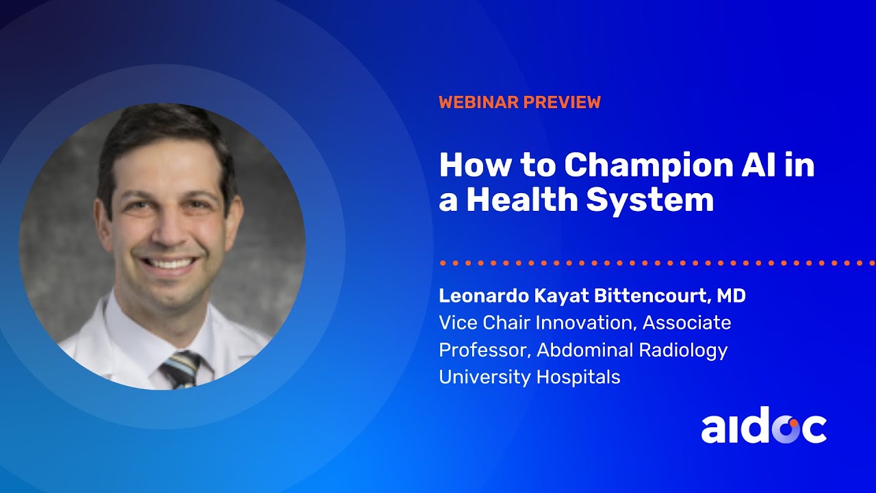How to Champion AI in a Health System