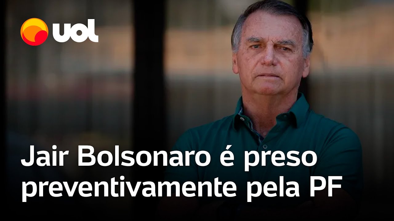 Bolsonaro preso: ex-presidente condenado por tentativa de golpe foi preso preventivamente pela PF