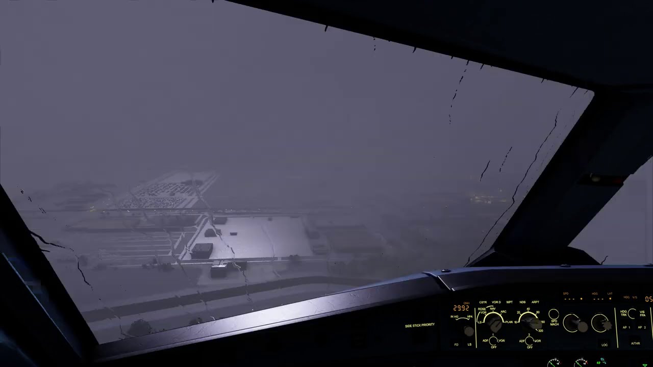Cockpit Thai Smile A320neo - Thunderstorm Landing in Bangkok [VTBS] - Flight Simulator 2020
