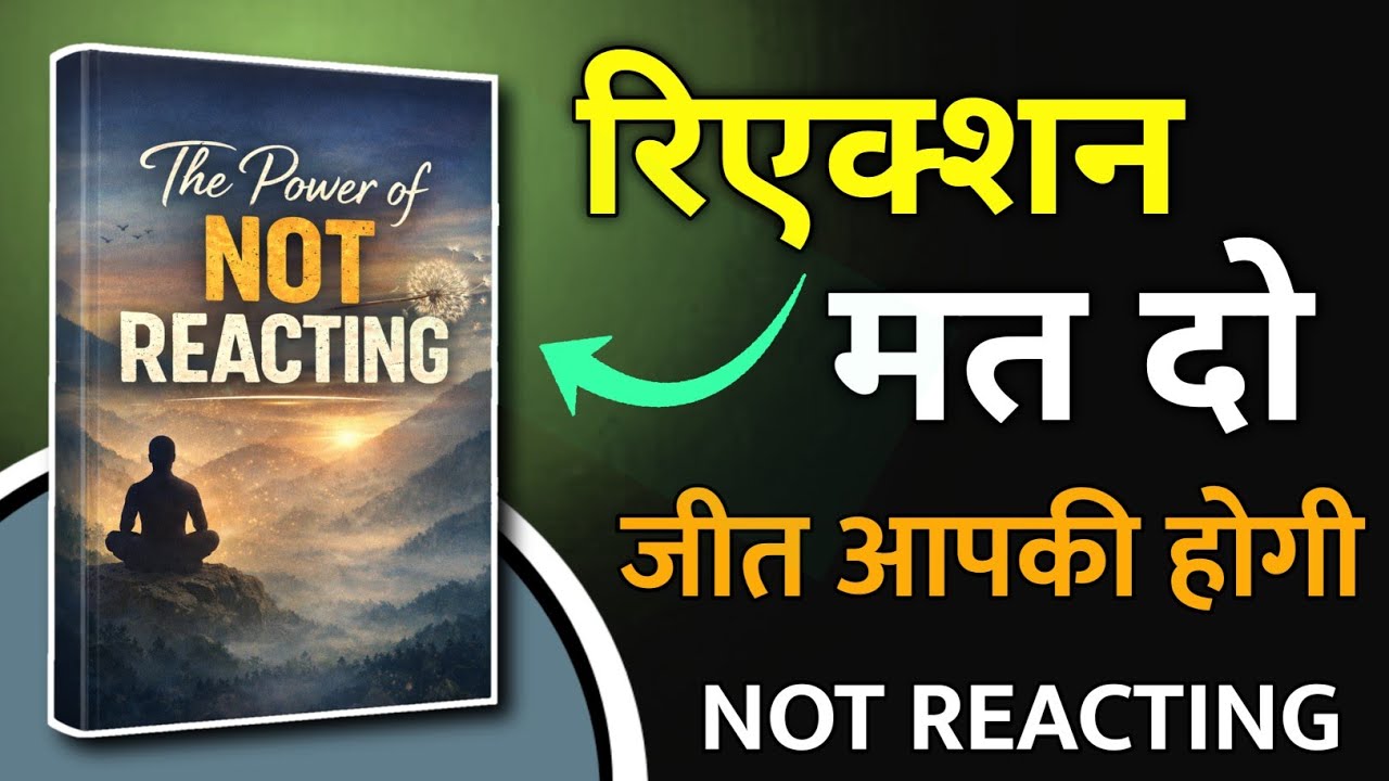 The Real Power Is Not Reacting | Book summary in Hindi |  Audiobook 