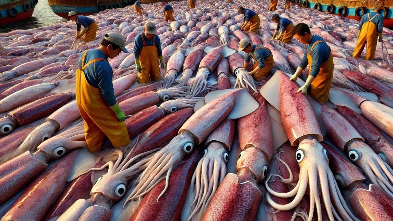 How Japanese fishermen catch thousands of octopuses in cage traps - Giant octopus fishing