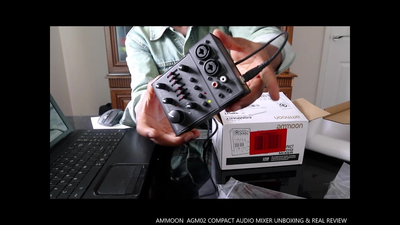 AMMOON  AGM02 COMPACT AUDIO MIXER UNBOXING & REAL REVIEW