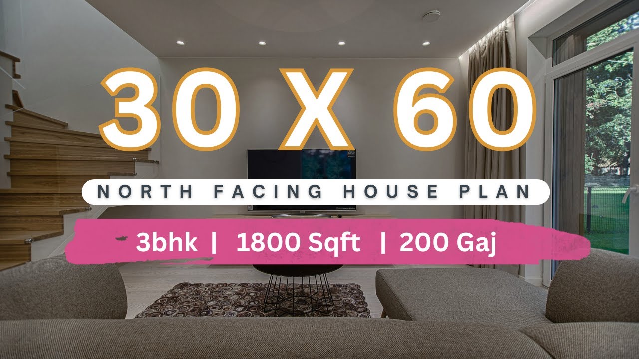 План дома 30x60 с видом на север | План дуплекса 30x60 с видом на север | План дома с 3 спальнями