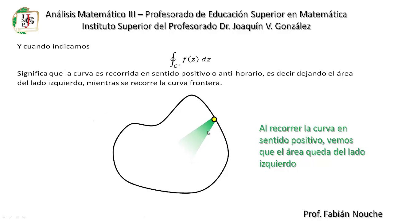 Clase de Integrales en Variable Compleja - Profesor Fabián Nouche