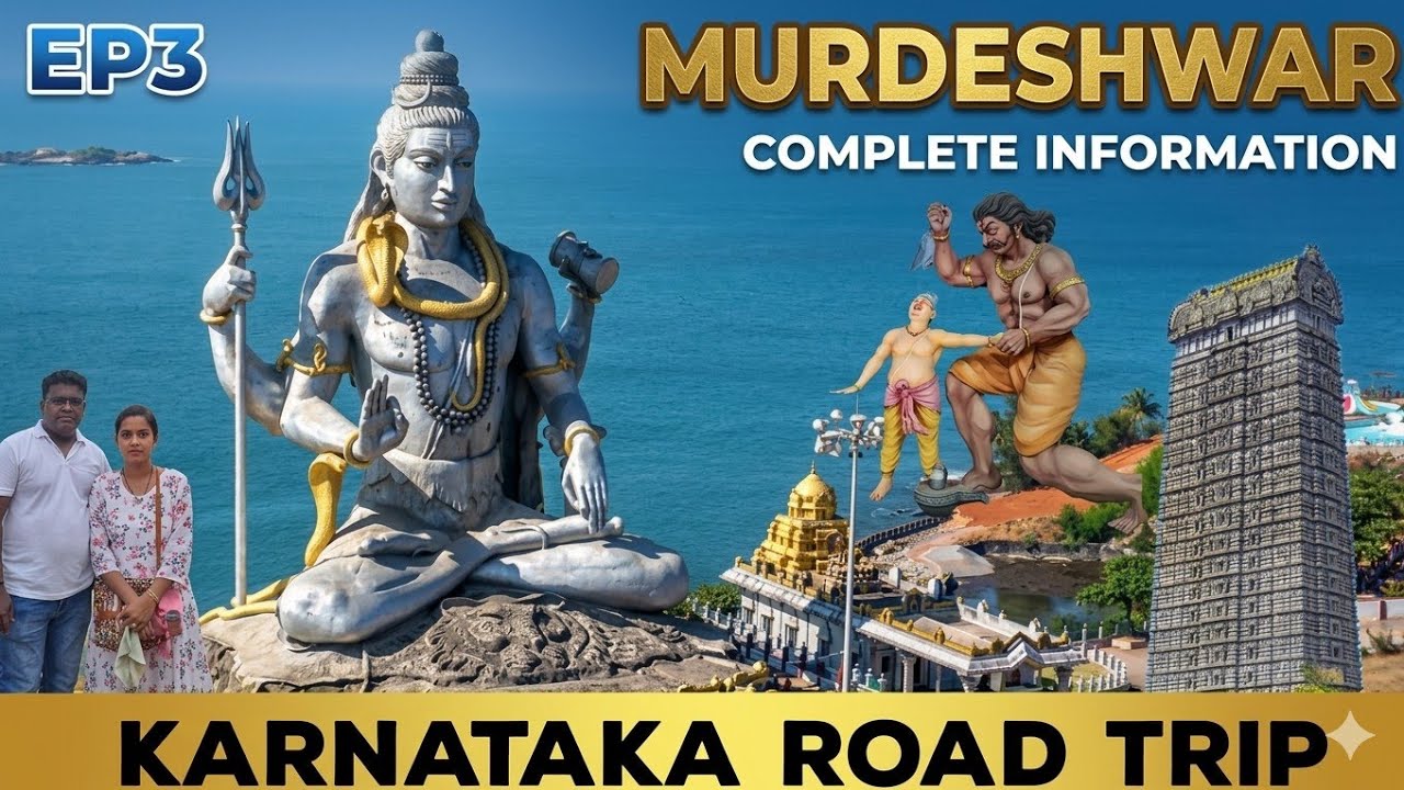 EP3: Murdeshwar Complete Information | Murdeshwar Temple Karnataka | Gokarna to Murdeshwar Road Trip