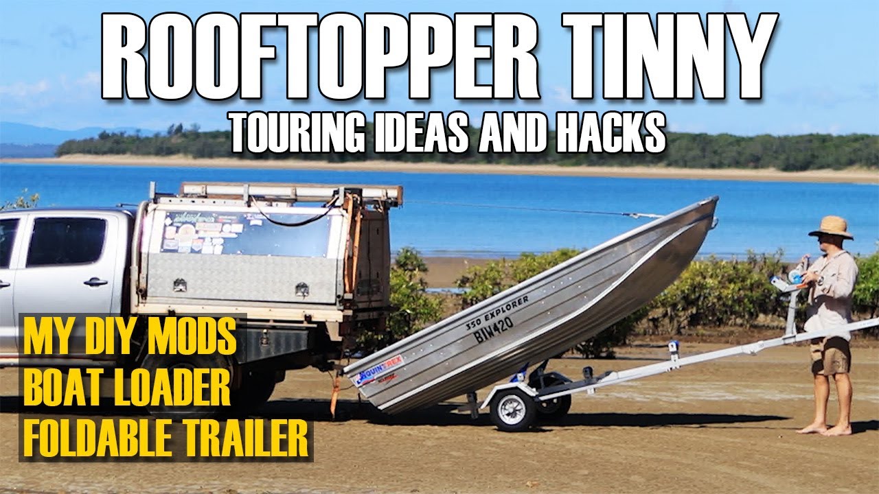 E24 - Rooftop Tinny: Unveiling the Ultimate Travel Boat Setup - Foldable Trailer & Boat Fitout!