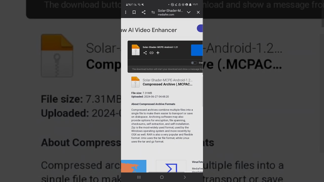 download solar shader 1.21 bedrock in Mediafire